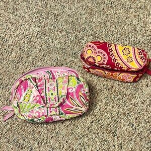 Vintage Vera Bradley sunglasses case & cosmetic bag smoke free. Set of 2